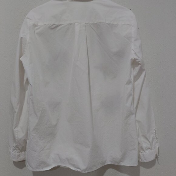 Etro Embroidered Beaded Blouse Floral Cotton Button Up Size 48 Made In Italy - Picture 6 of 12